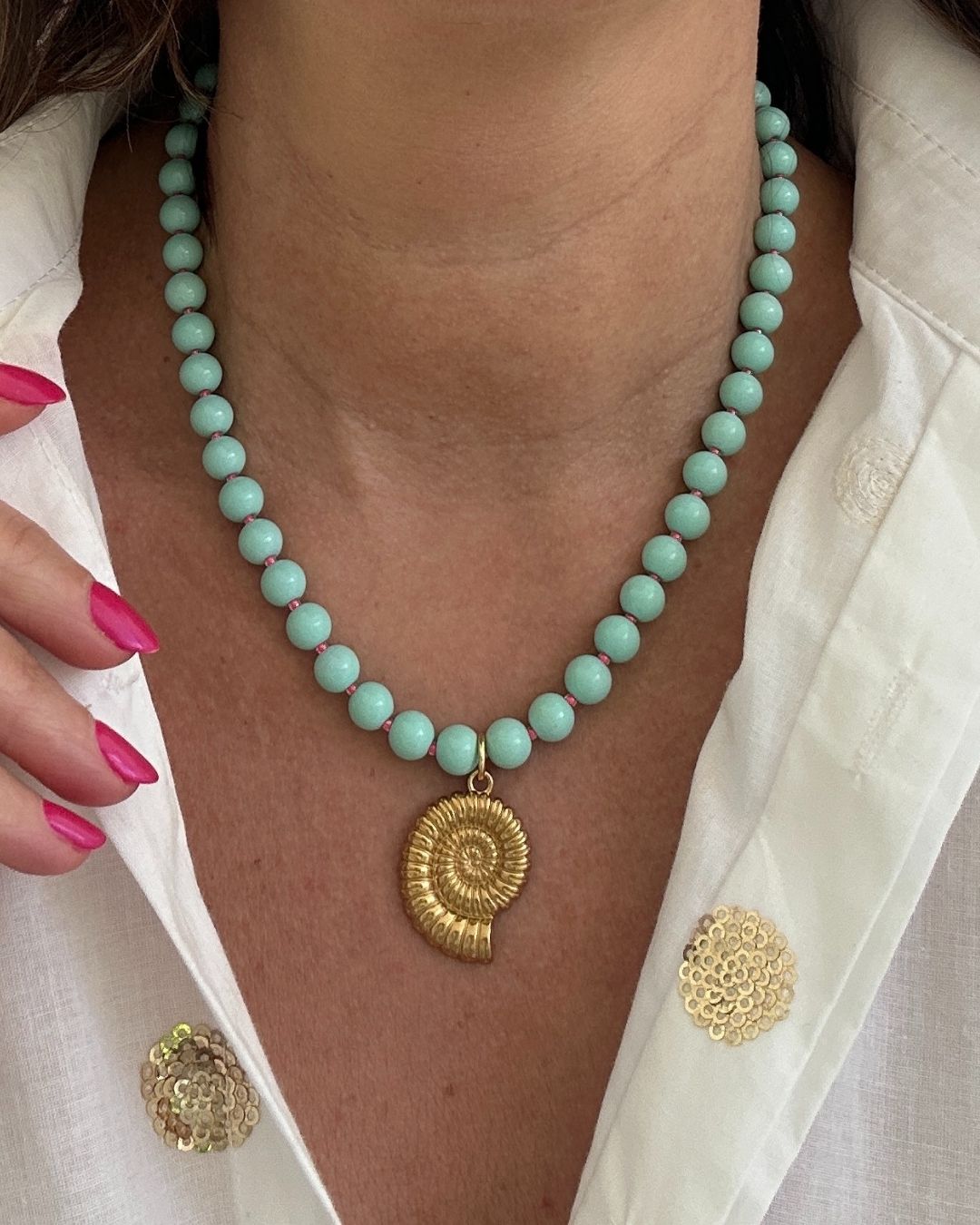 Sea Treasure - Kralenketting/Turquoise