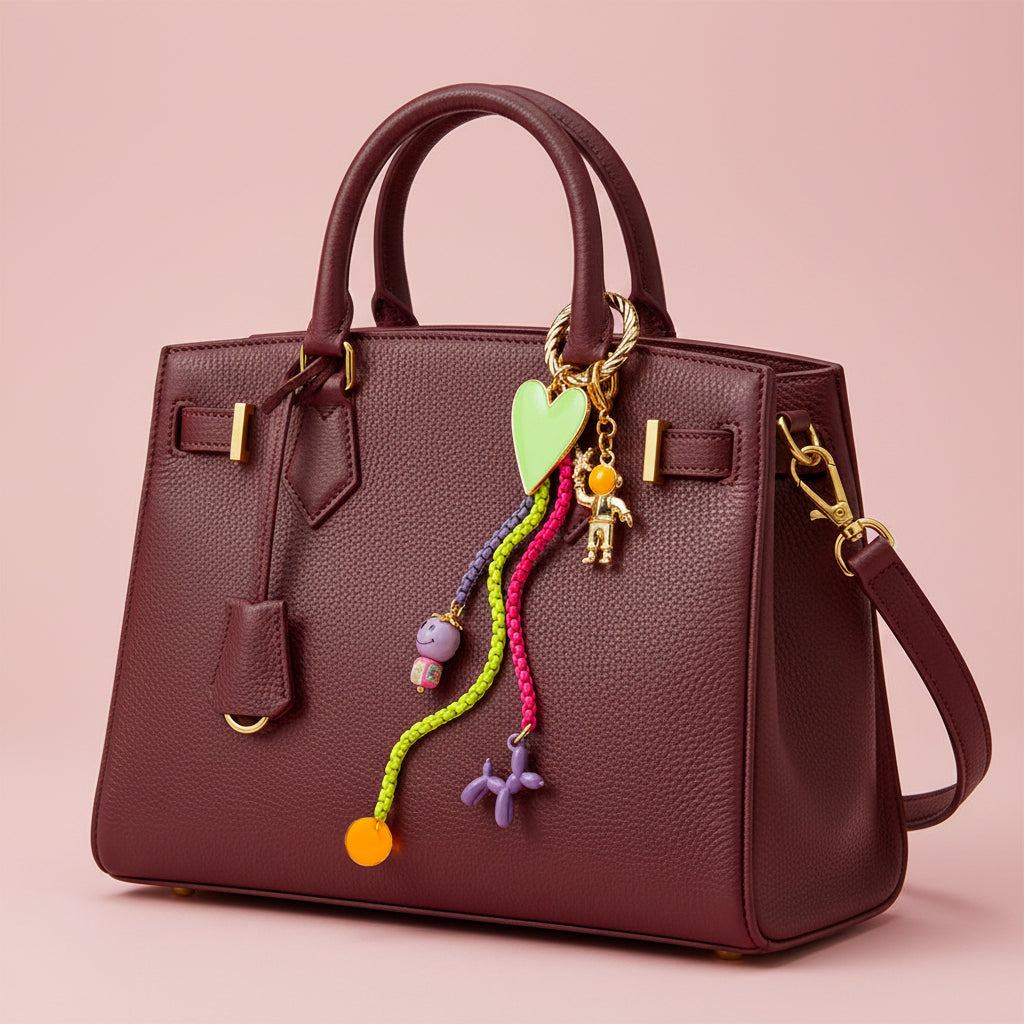 Geef je tas een eigenzinnige upgrade met deze opvallende bag charm, dé trend van dit moment waar je niet omheen kunt. Met een groot gekleurd hart, een smiley, Balloon Dog en een schattig astronautje straalt deze charm pure fun en persoonlijkheid uit.
Je klikt ‘m in een handomdraai aan je tas, rugzak of sleutelbos. Perfect om jouw look nét dat beetje extra te geven. De kleurrijke combinatie en eigenzinnige details zorgen voor een instant happiness-gevoel, elke keer als je ‘m ziet bungelen.