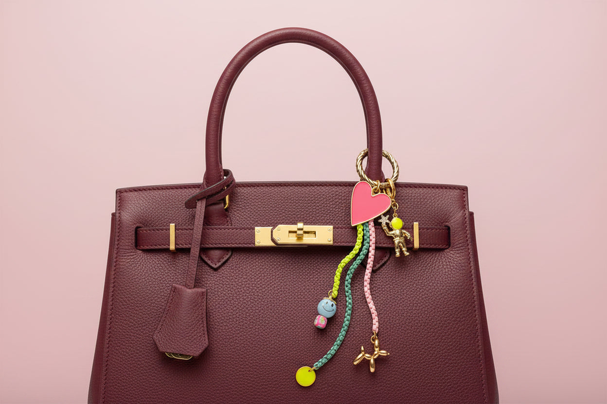 Geef je tas een eigenzinnige upgrade met deze opvallende bag charm, dé trend van dit moment waar je niet omheen kunt. Met een groot gekleurd hart, een smiley, Balloon Dog en een schattig astronautje straalt deze charm pure fun en persoonlijkheid uit.
Je klikt ‘m in een handomdraai aan je tas, rugzak of sleutelbos. Perfect om jouw look nét dat beetje extra te geven. De kleurrijke combinatie en eigenzinnige details zorgen voor een instant happiness-gevoel, elke keer als je ‘m ziet bungelen.
