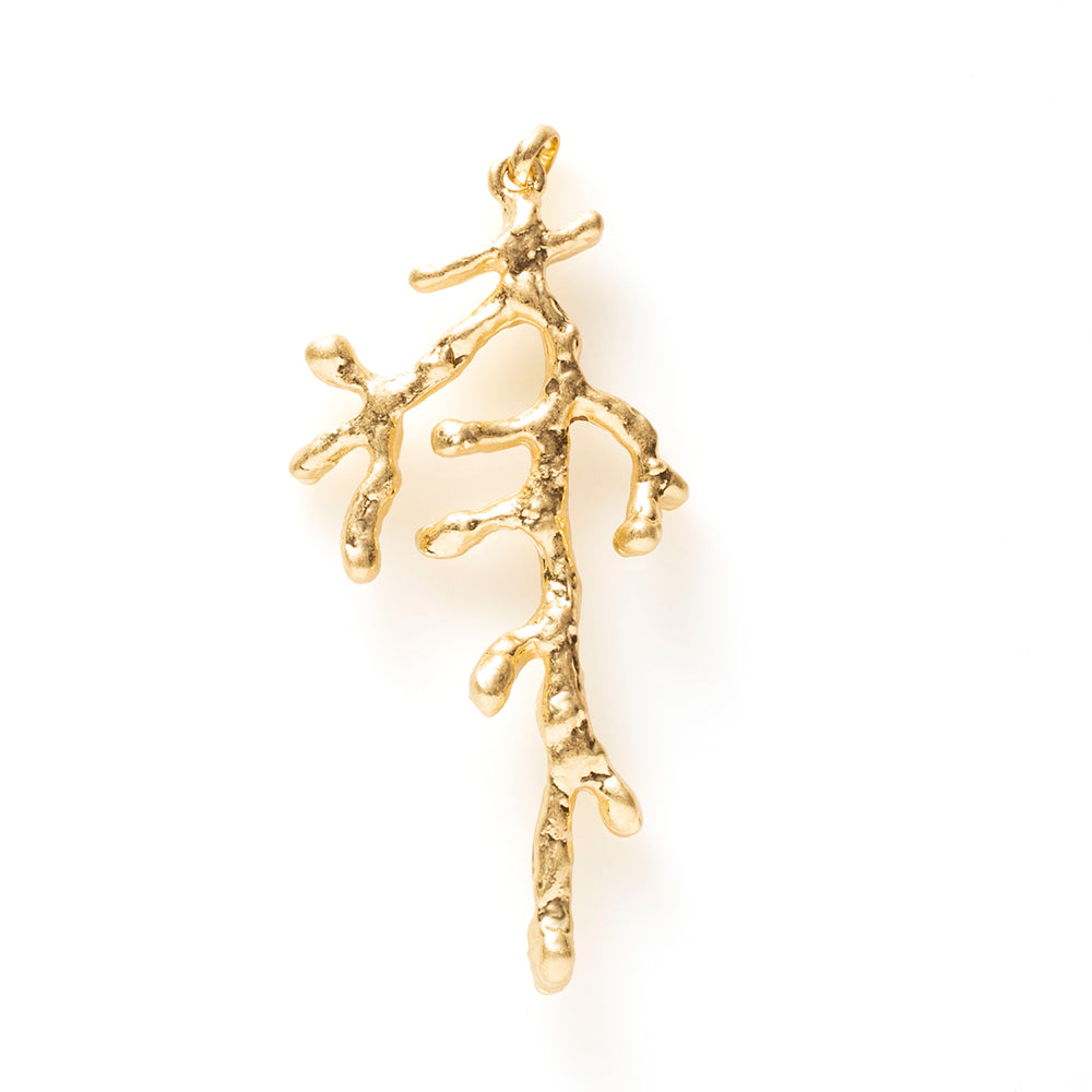 Coral Statement Deluxe is dé eyecatcher van dit moment. Deze grote, goudkleurige hanger in de vorm van een koraaltak sluit perfect aan bij de organische, natuurlijke sieradentrend die je overal terugziet.
De speelse vertakkingen geven een krachtige, maar elegante uitstraling, alsof je een stukje oceaan met je meedraagt. Door het opvallende formaat is dit dé bedel die je ketting direct karakter geeft.