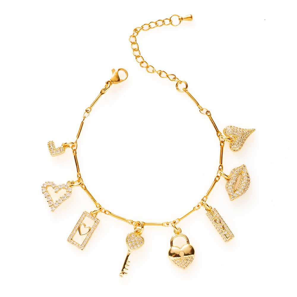 Locked in Love - Bedelarmband