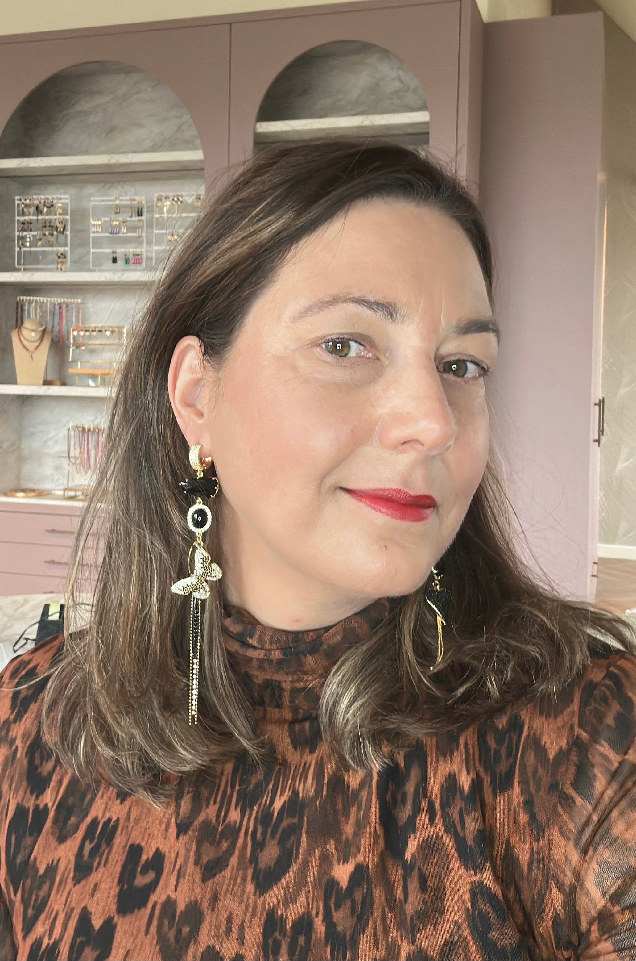 Midnight Butterfly - Asymmetrische Statement Oorbellen