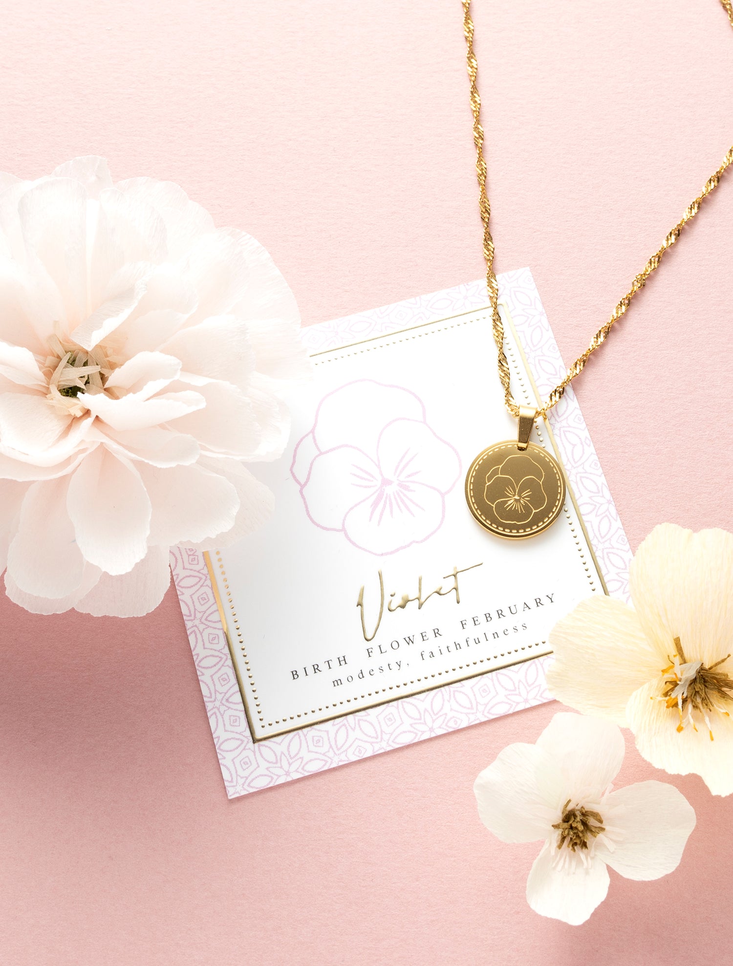 Geboortebloem - Ketting - Januari t/m December