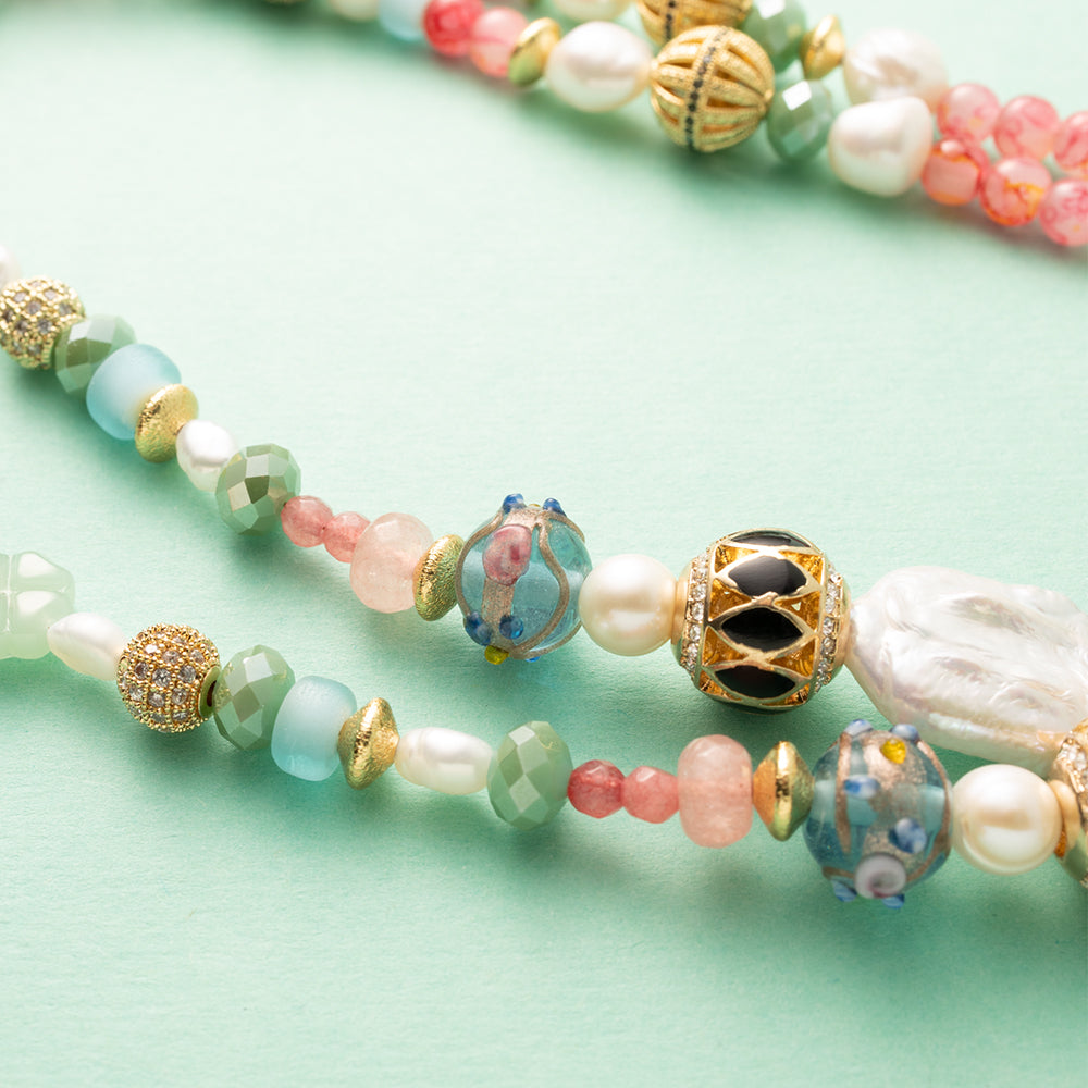 Boho Elegance - Natuursteen Kralenketting