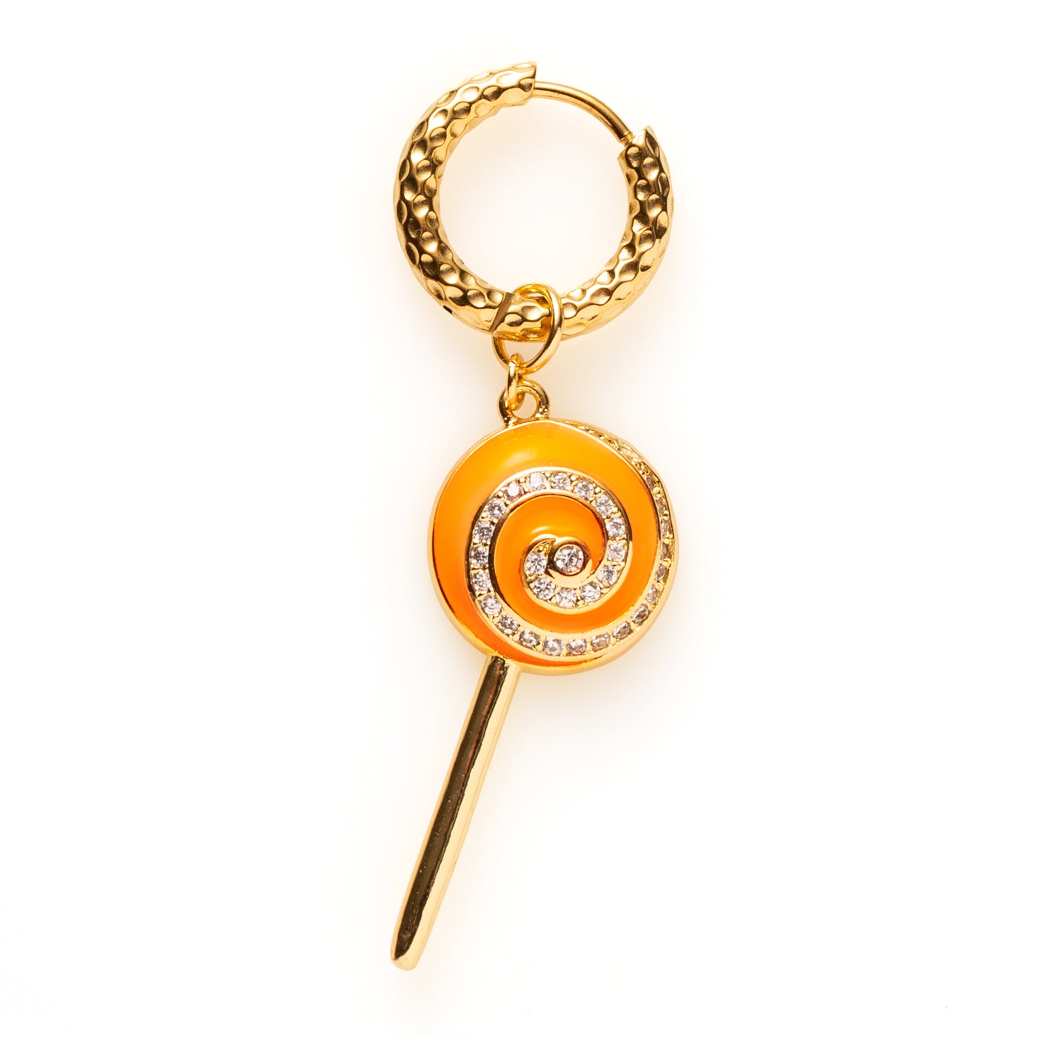 Kleur, glitter en fun in één 🍭
Sugar Pop Sparkle is een one-piece oorbel met een lolly in vijf kleuren, afgewerkt met sprankelende zirkonia steentjes. Speels, funky en gemaakt om gezien te worden. Dit is geen subtiel sieraad, maar een vrolijk statement met power.
Voor dagen waarop je look best wat sparkle kan gebruiken.