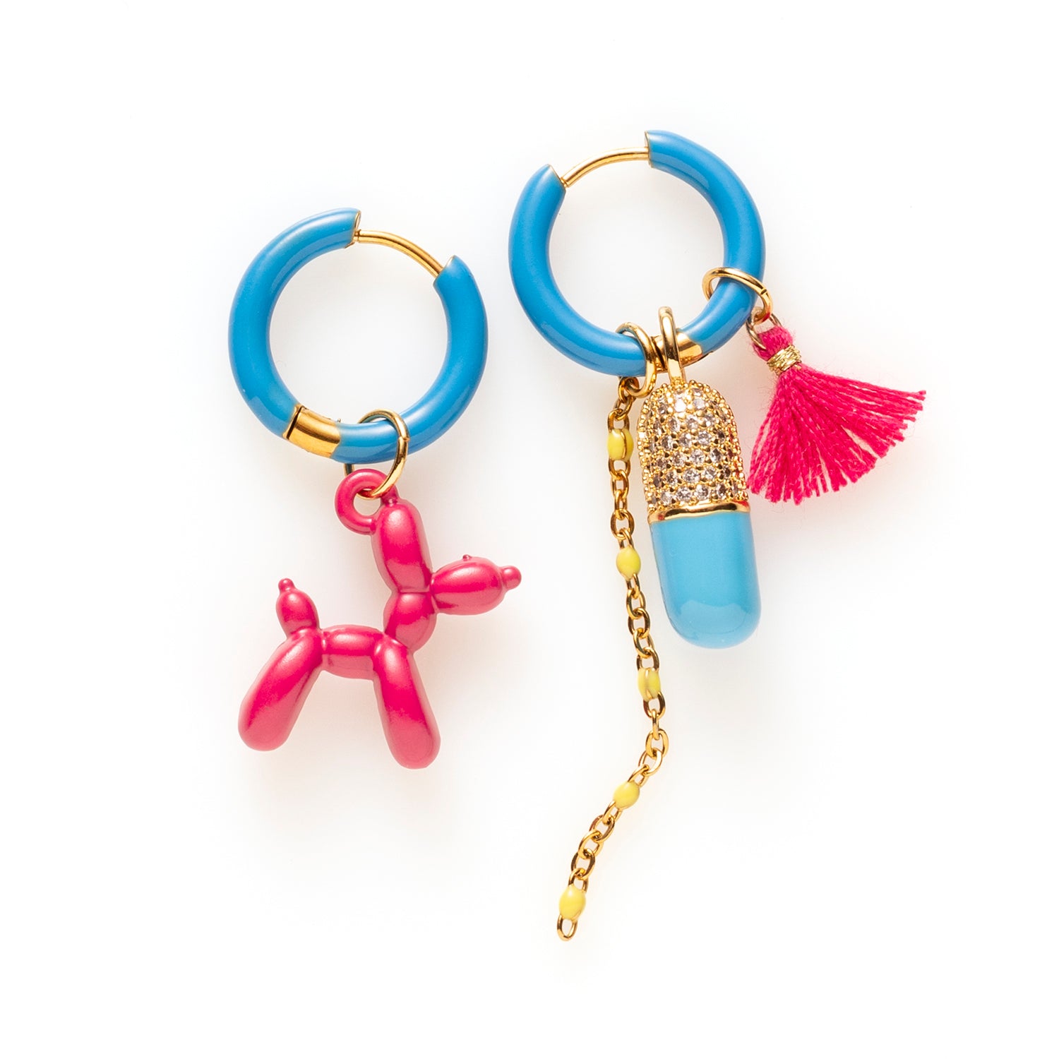 Balloon Dog & Chill Pill - Oorbellen/Blauw