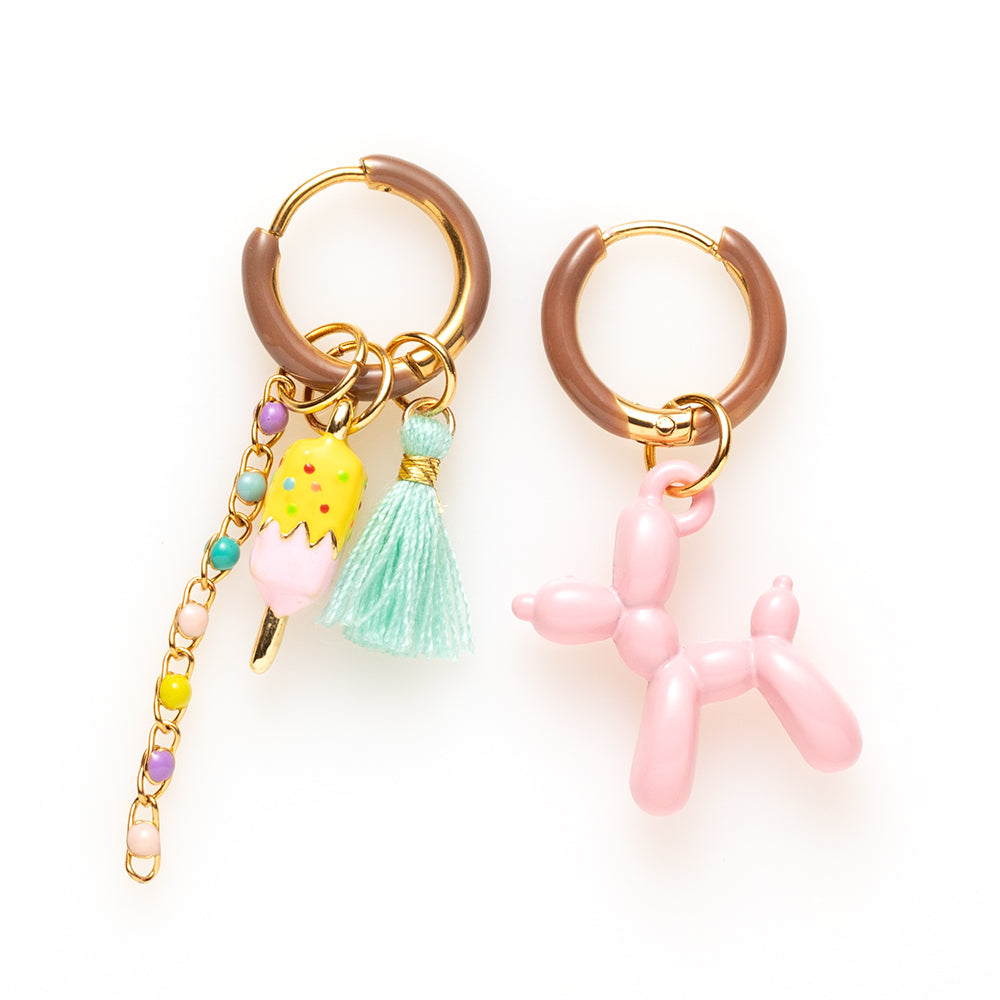 IJsje & Balloon Dog - Oorbellen - Bruin