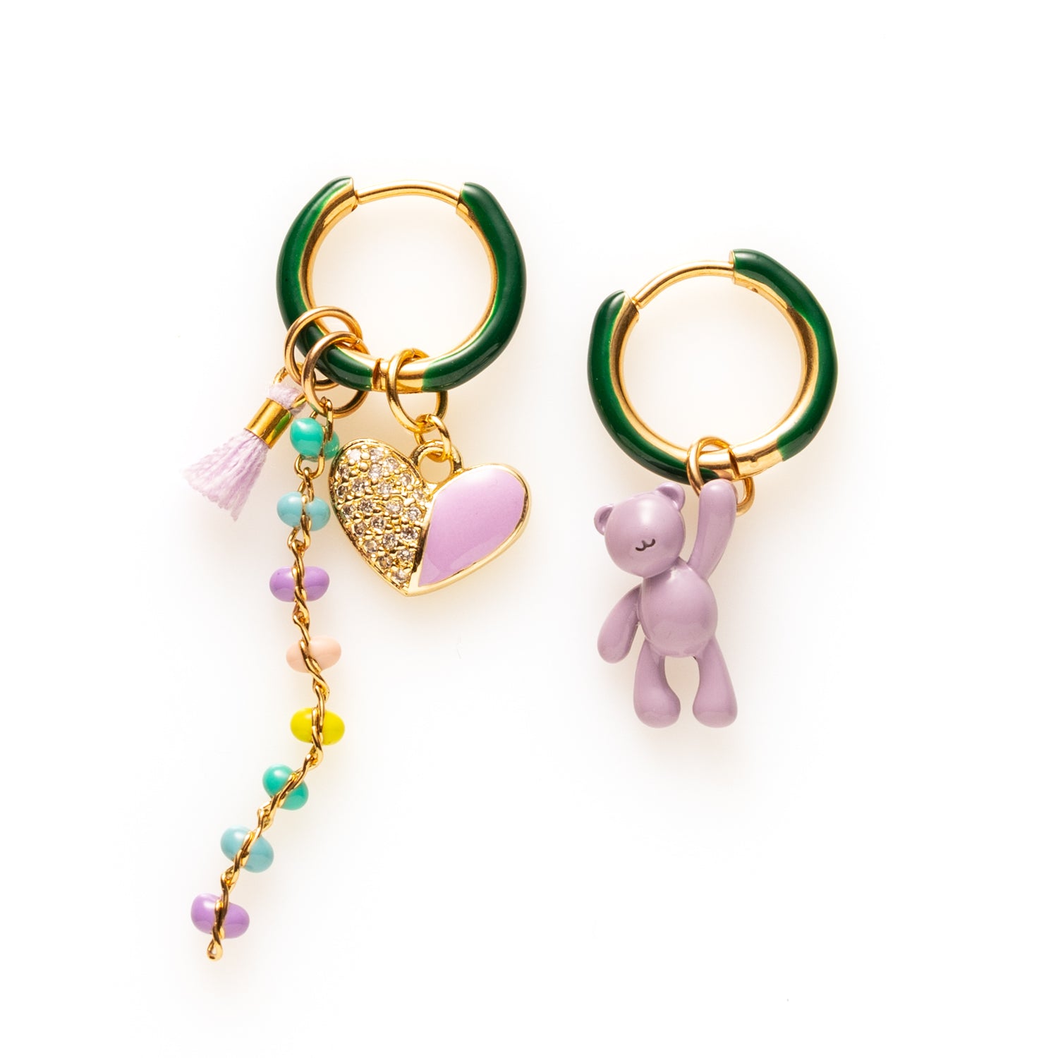 Hartje & Beertje - Oorbellen/Sacramento Green