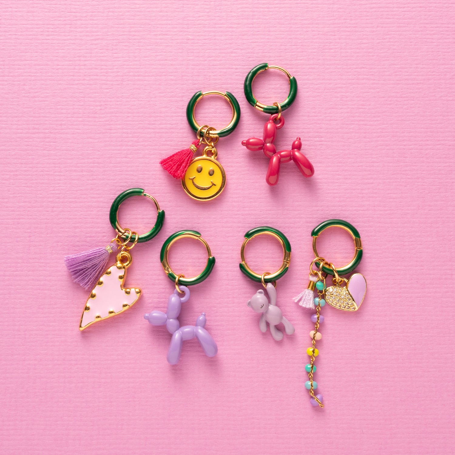 Baloon Dog & Hartje - Oorbellen/Sacramento Green