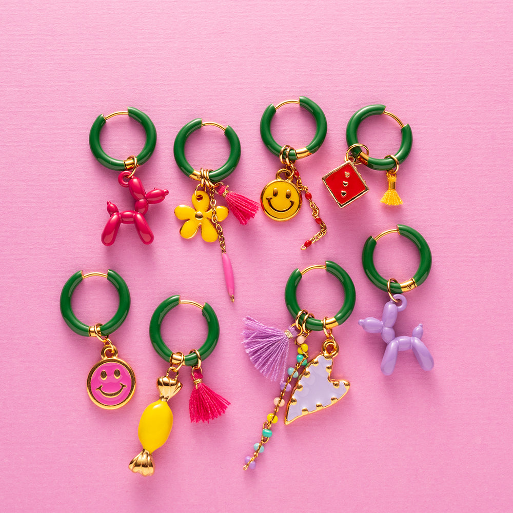 Hartje & Balloon Dog - Oorbellen/Groen