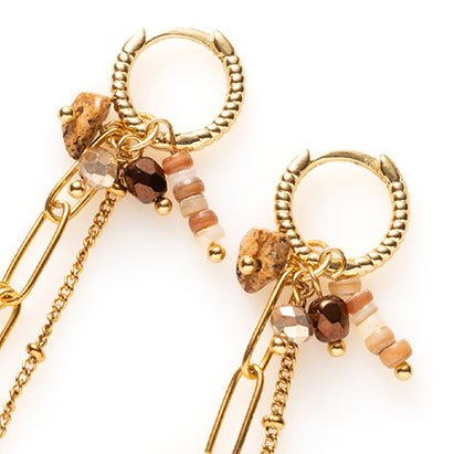 Joyful Charm - Oorbellen / Bruin