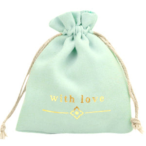 Sieraden zakje - "With Love"- Mint