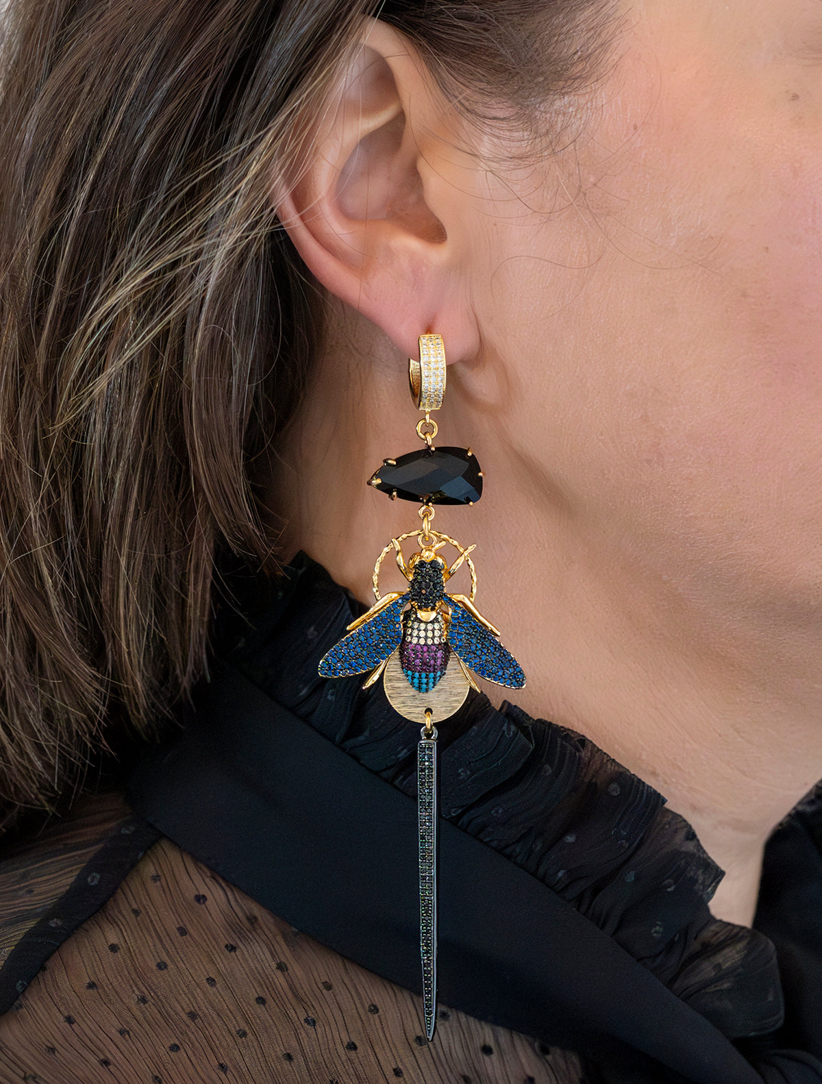 Glamorous Wings - Asymmetrische Statement Oorbellen