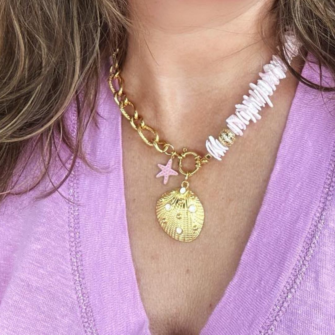 Ketting - Pink Seashell Dream