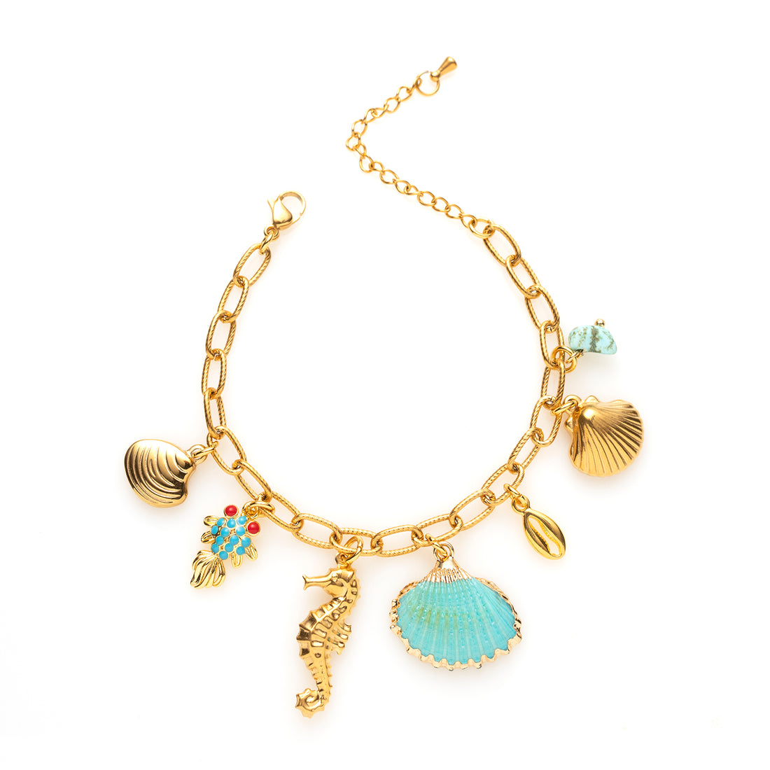 Bedelarmband - Ocean Charms / Turquoise