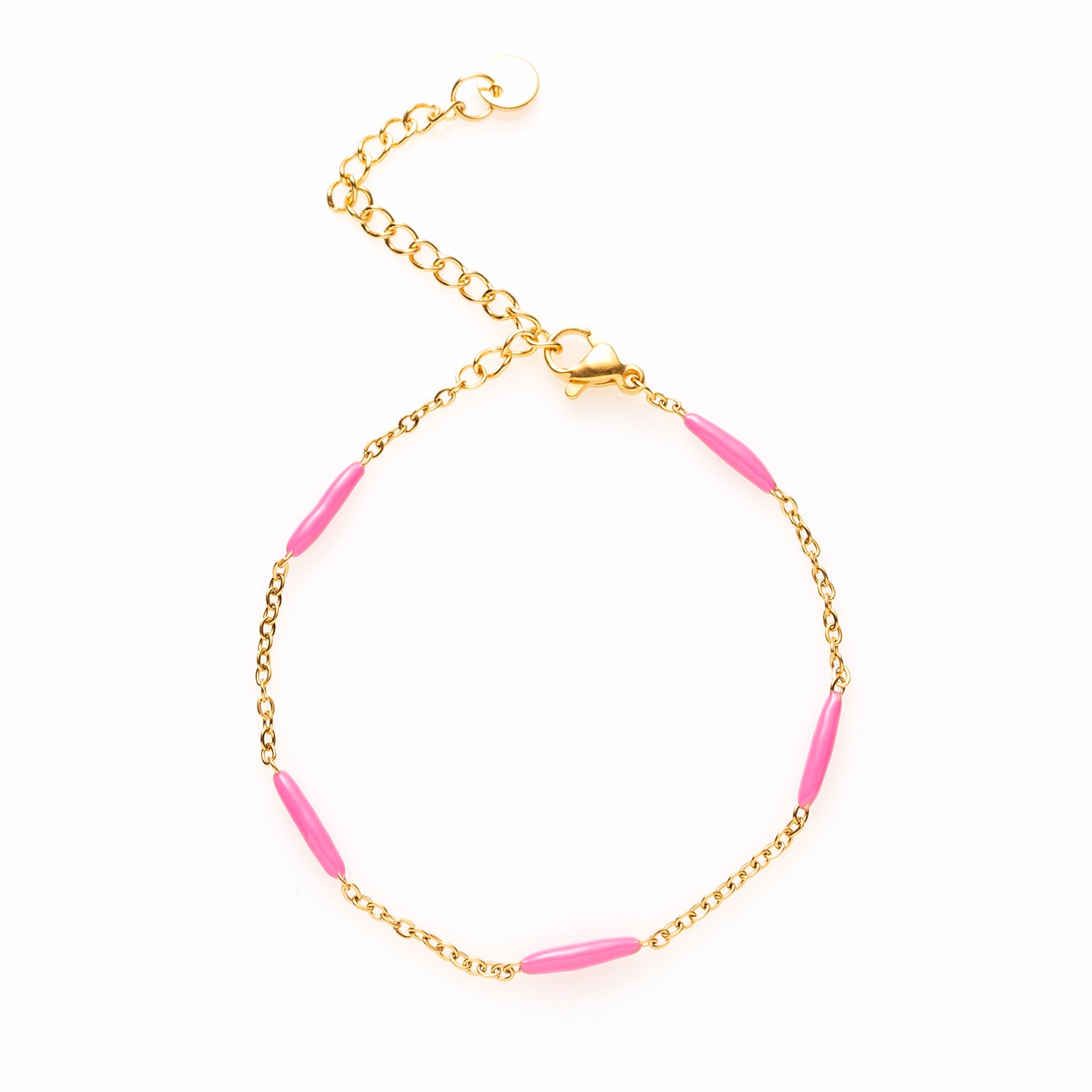 Armband - Goud - Bright Pink