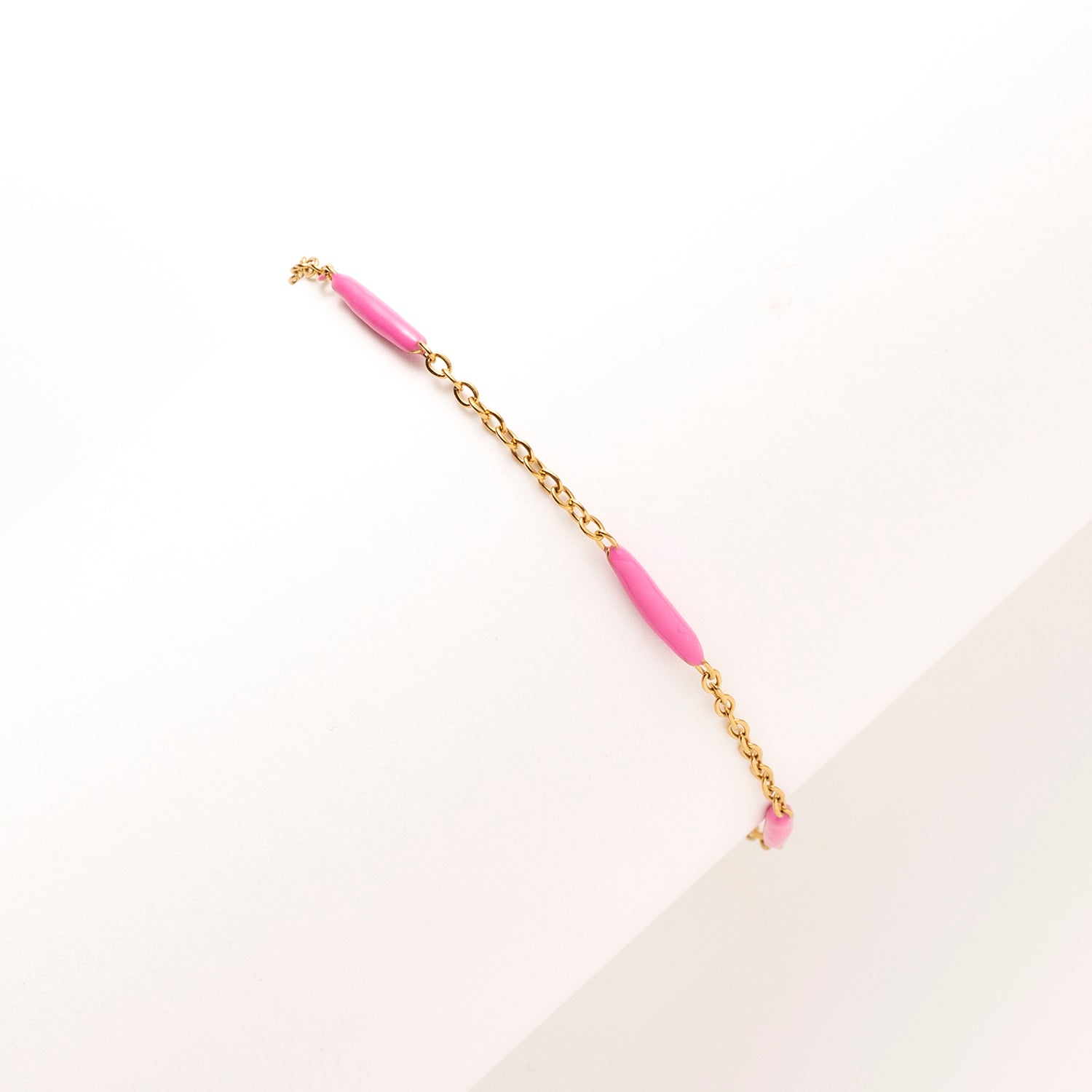 Armband - Goud - Bright Pink