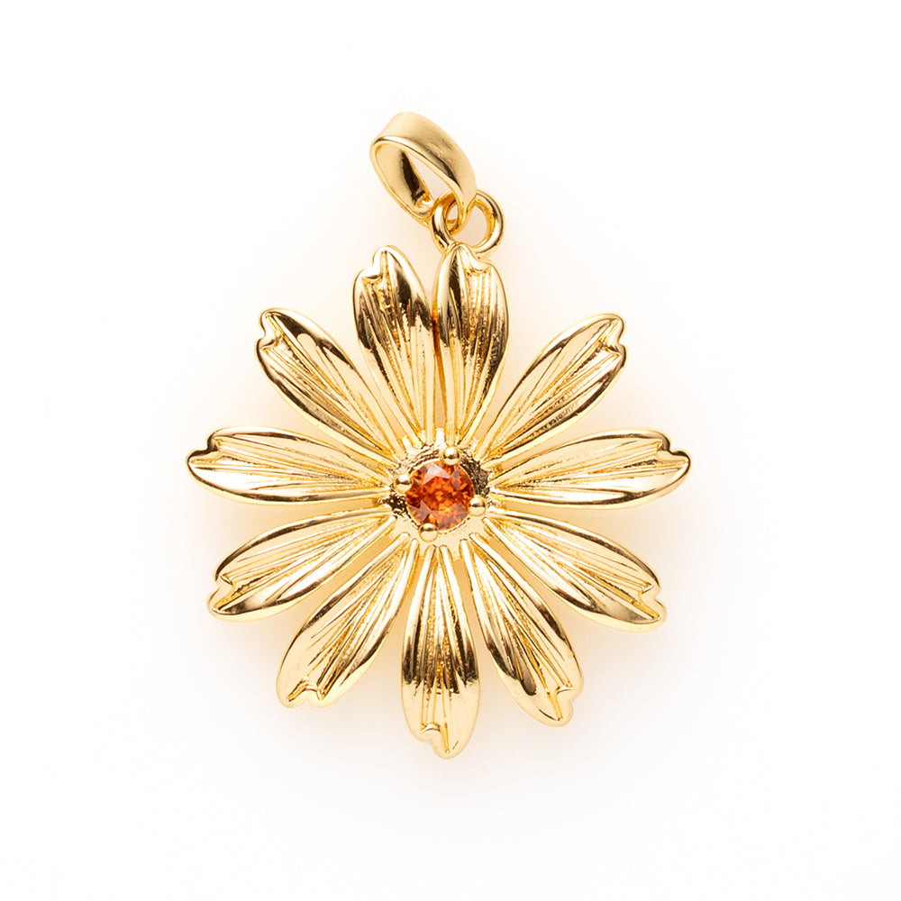 Bloom Bliss is een gouden bloemenbedel met een sprankelend oranje steentje in het midden. Een symbool van bloei, frisheid en nieuwe energie. Deze vrolijke bedel geeft je ketting direct een zonnige en vrouwelijke touch. Perfect om te mixen &amp;amp; matchen en je eigen unieke combinatie te creëren.