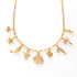 Breng de zon, zee en het strand altijd met je mee met Ocean Glow. Deze verfijnde gouden bedelketting is een ode aan de oceaan, met speelse bedels zoals een schildpad, zeepaardje, palmboom, schelp en andere zomerse bedels. De sprankelende zirkonia steentjes geven de ketting een elegante, luxe finishing touch.

Een vrolijke statement ketting die moeiteloos past bij zowel een luchtige zomerjurk als een casual outfit.