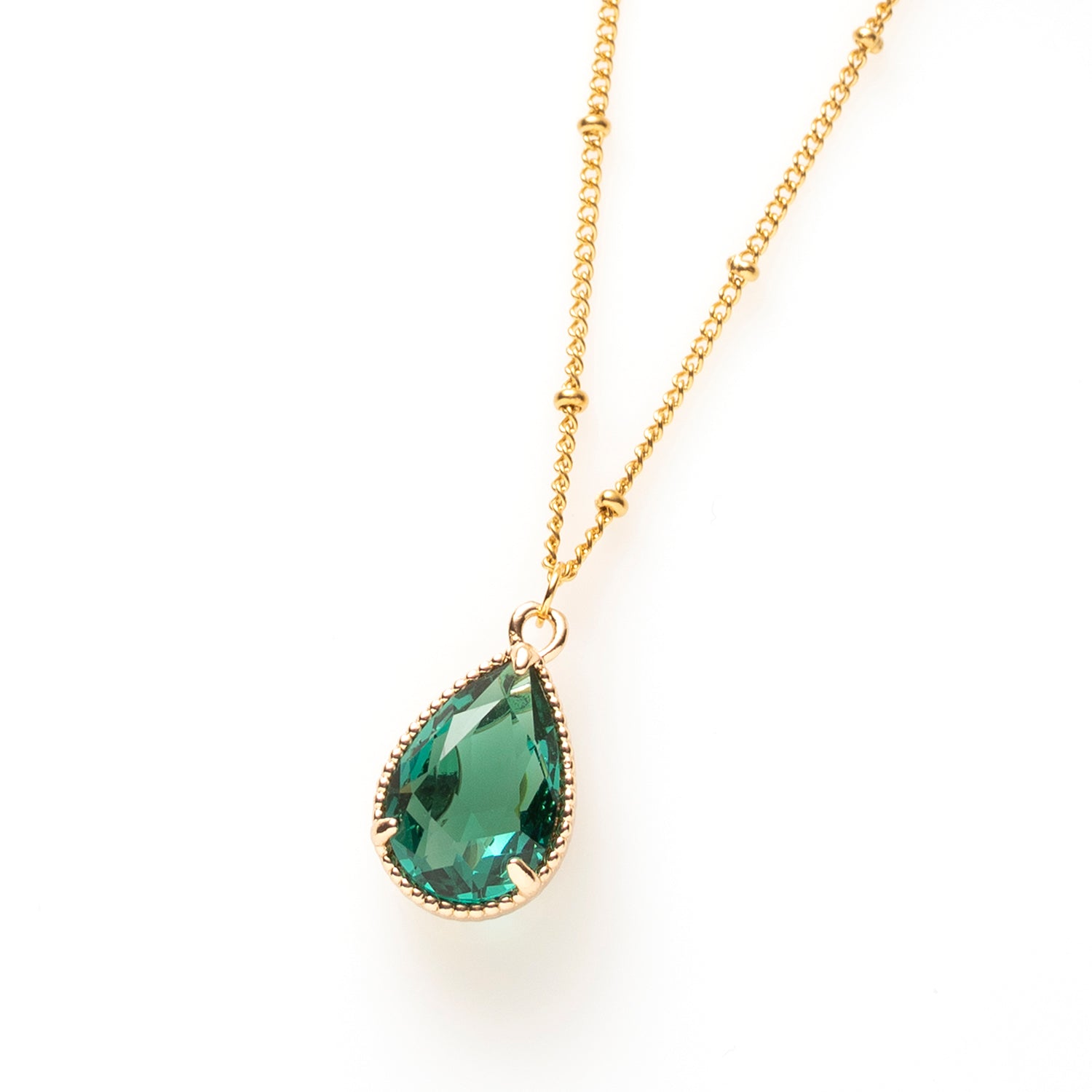 Ketting - Crystal glas - Sea Green