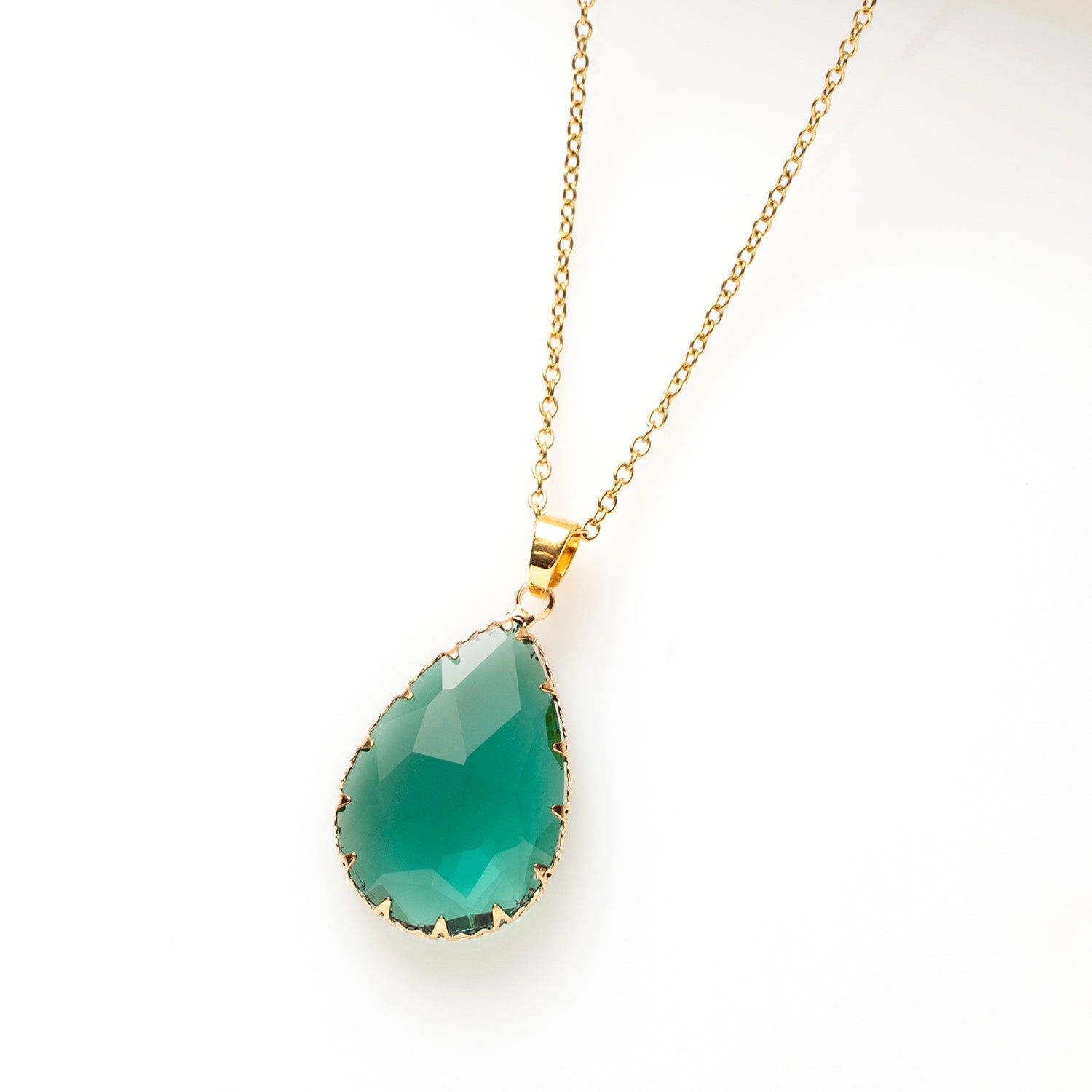 Ketting - Crystal glas - Teal