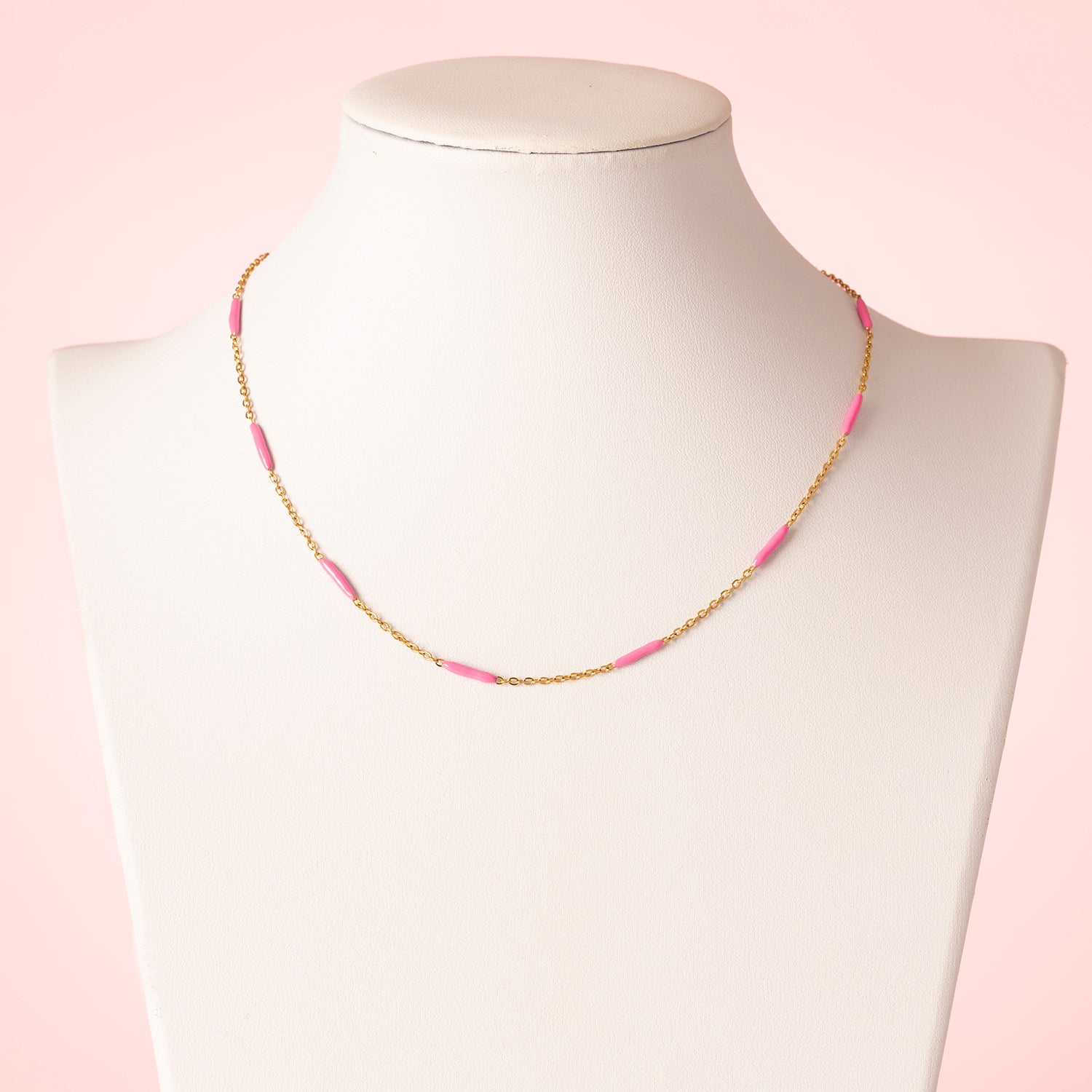 Ketting - Goud - Bright Pink