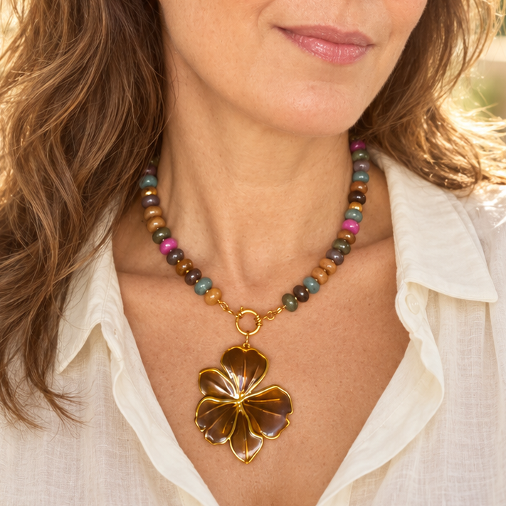 Autumn Grace - Jade Natuursteen Ketting