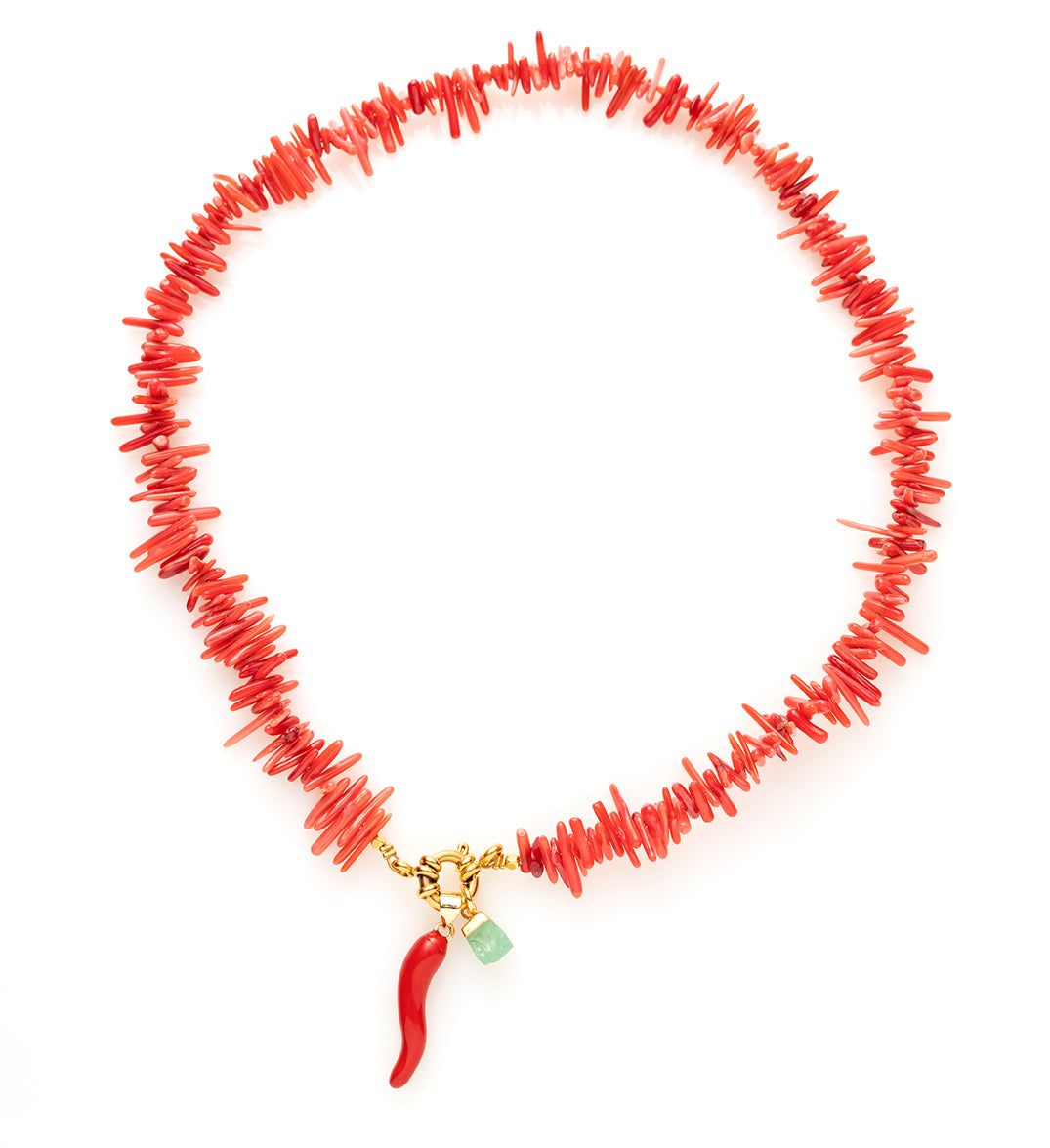 Ketting - Ocean Bamboo / Red