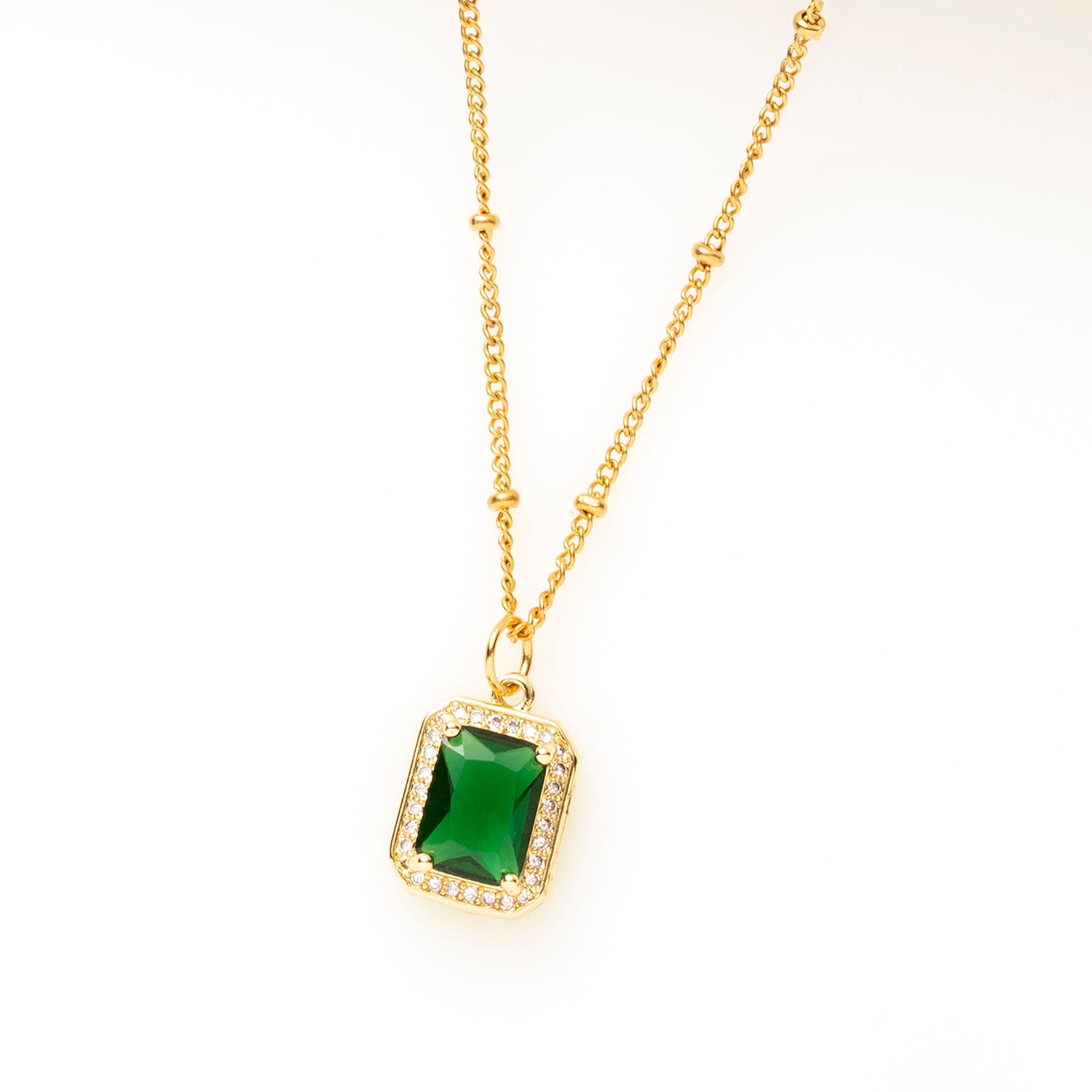 Ketting - Crystal glas - Groen