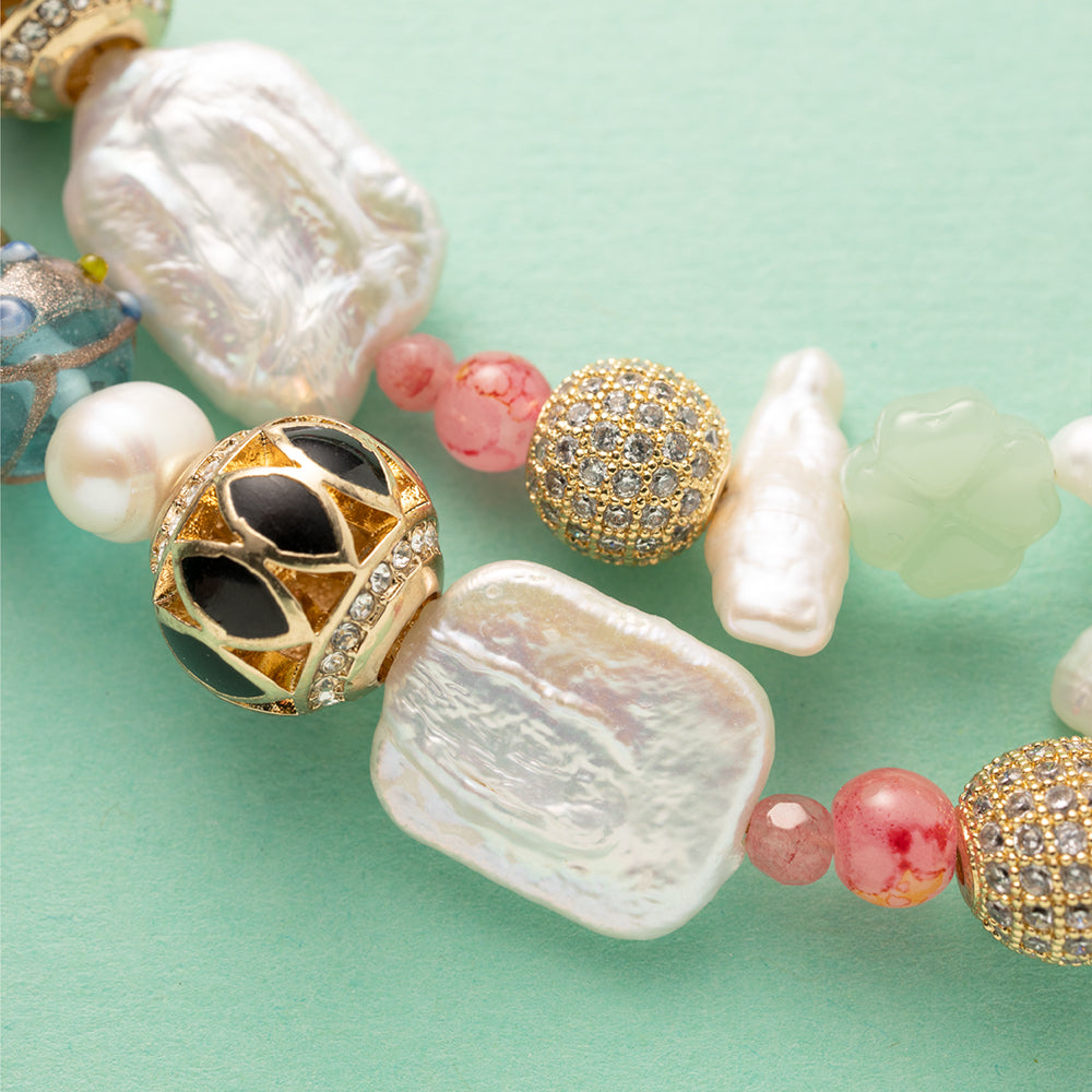 Boho Elegance - Natuursteen Kralenketting