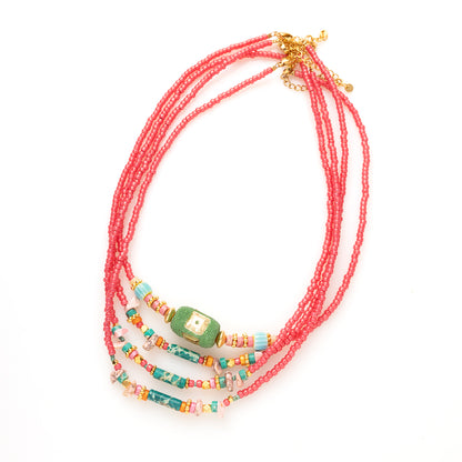 Kralenketting - Watermelon Boho Dreams