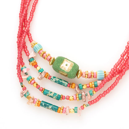 Kralenketting - Watermelon Boho Dreams