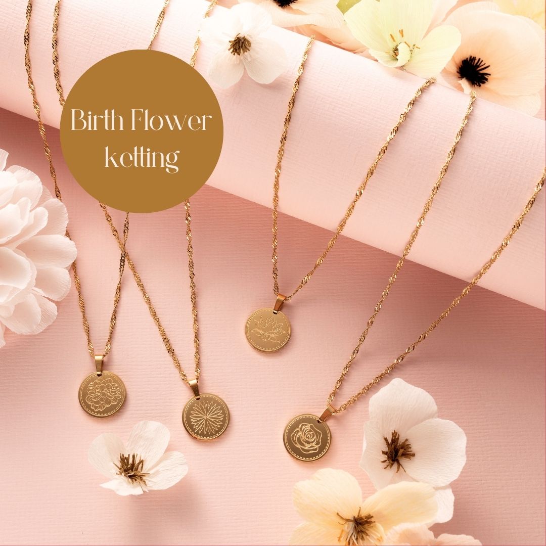 Geboortebloem - Ketting - Januari t/m December