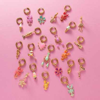 Lobster Love - One Piece Oorbel  (5 kleuren beschikbaar)