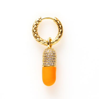 Chill Pill / Oranje - One Piece Oorbel
