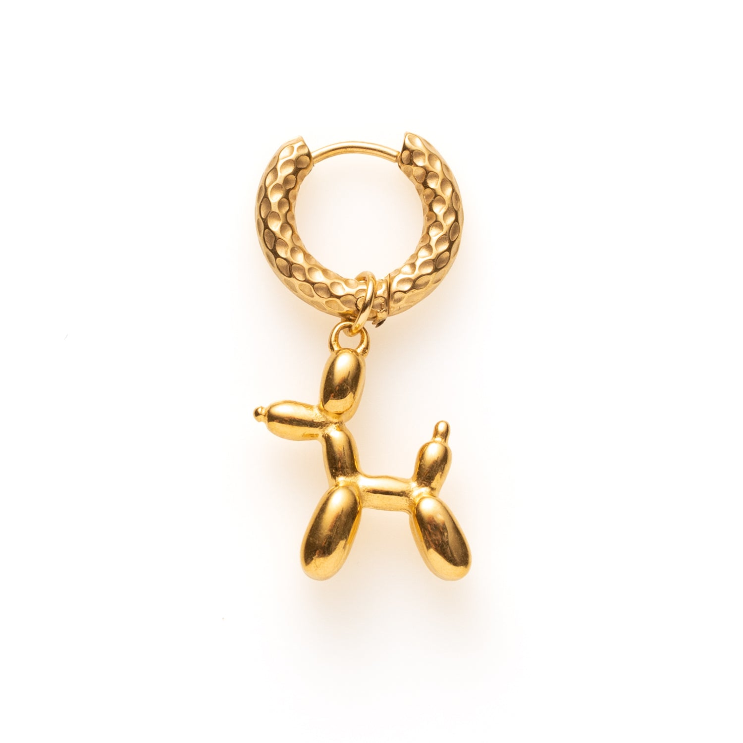 Balloon Dog / Goud - One Piece Oorbel