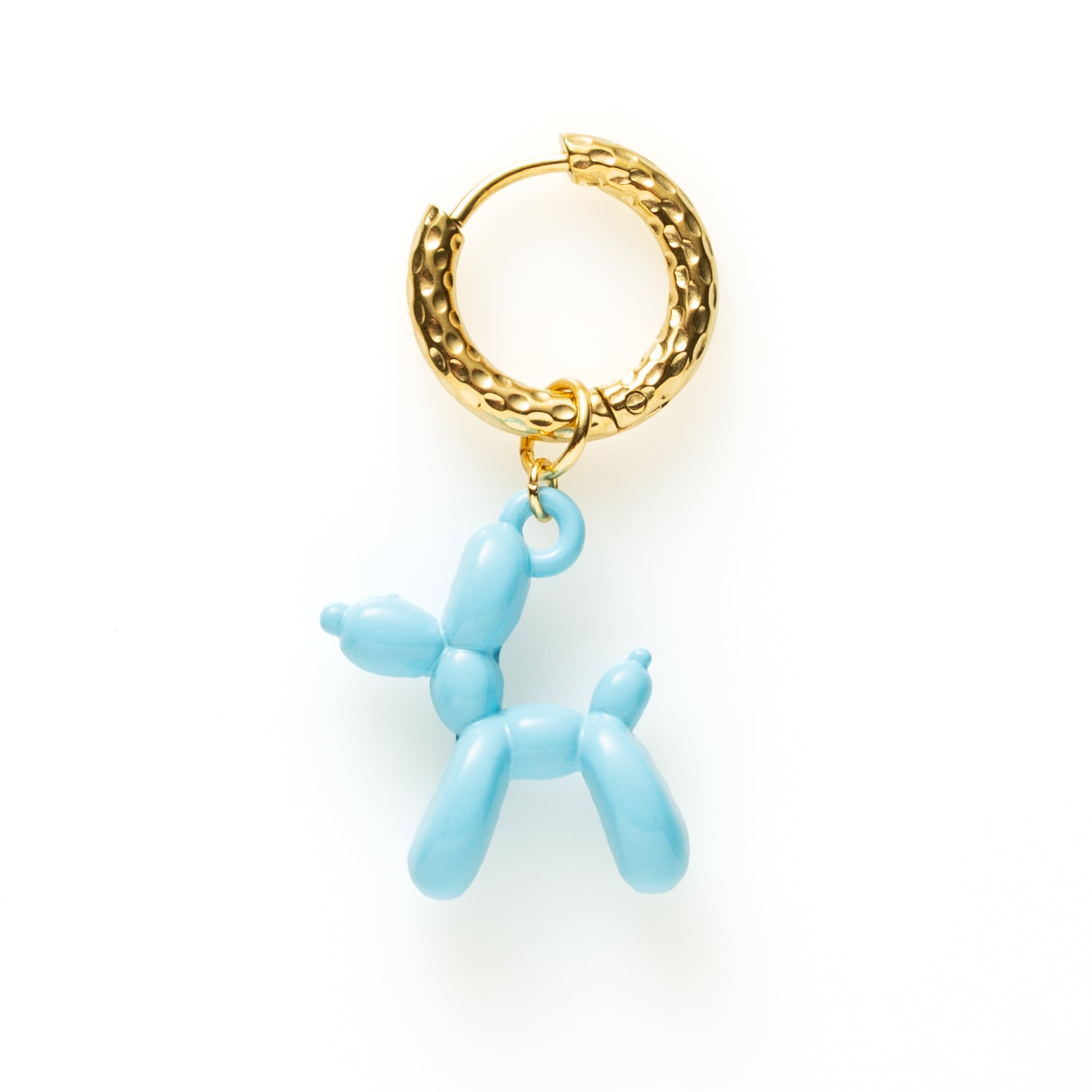 One Piece Oorbel - Goud - Balloon Dog Licht Blauw