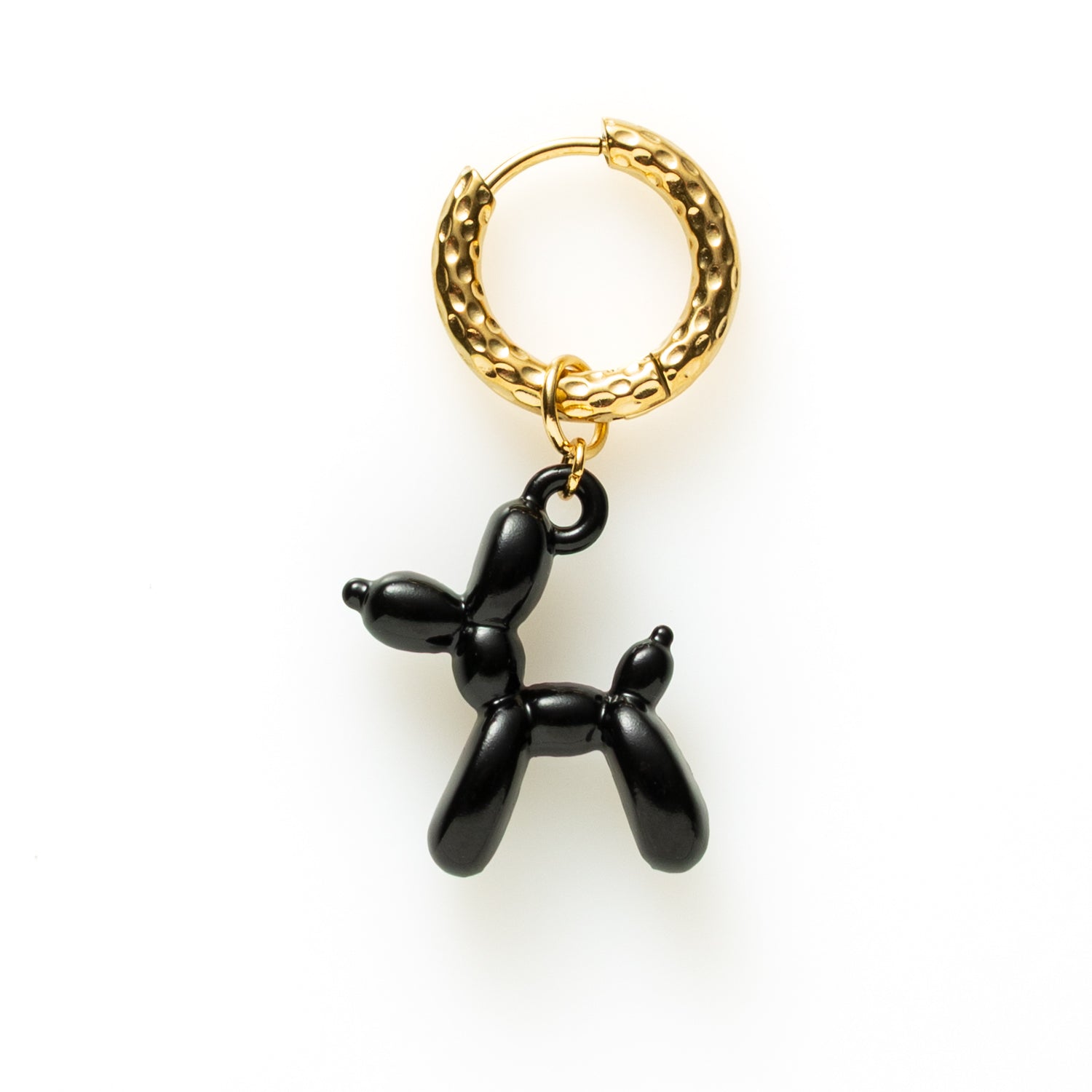 One Piece Oorbel - Goud - Balloon Dog Zwart