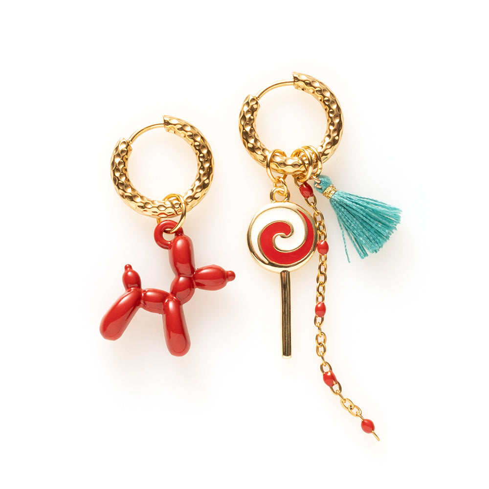 Balloon Dog &amp; Lolly - Oorbellen