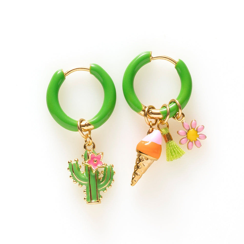 IJsje &amp; Cactus - Oorbellen / Groen