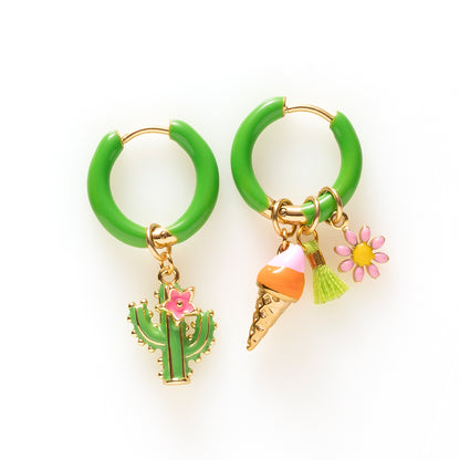 IJsje &amp; Cactus - Oorbellen / Groen