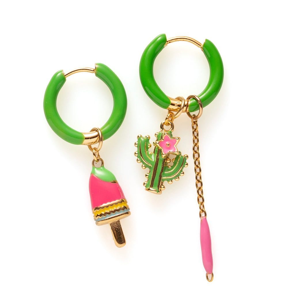 IJsje &amp; Cactus - Oorbellen / Groen