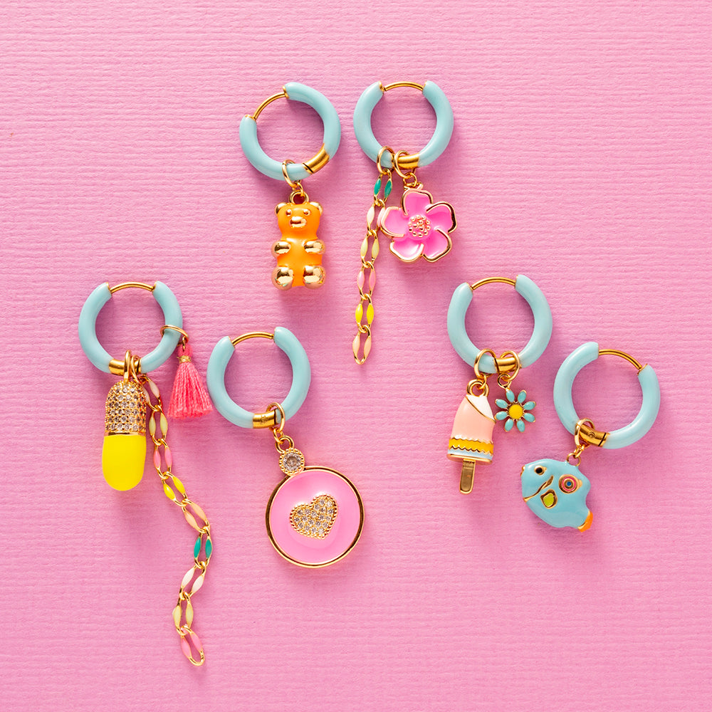 Chill Pill &amp; Hartje - Oorbellen / Licht Turquoise