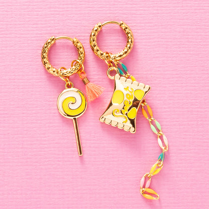 Snoepzakje &amp; Lolly - Oorbellen