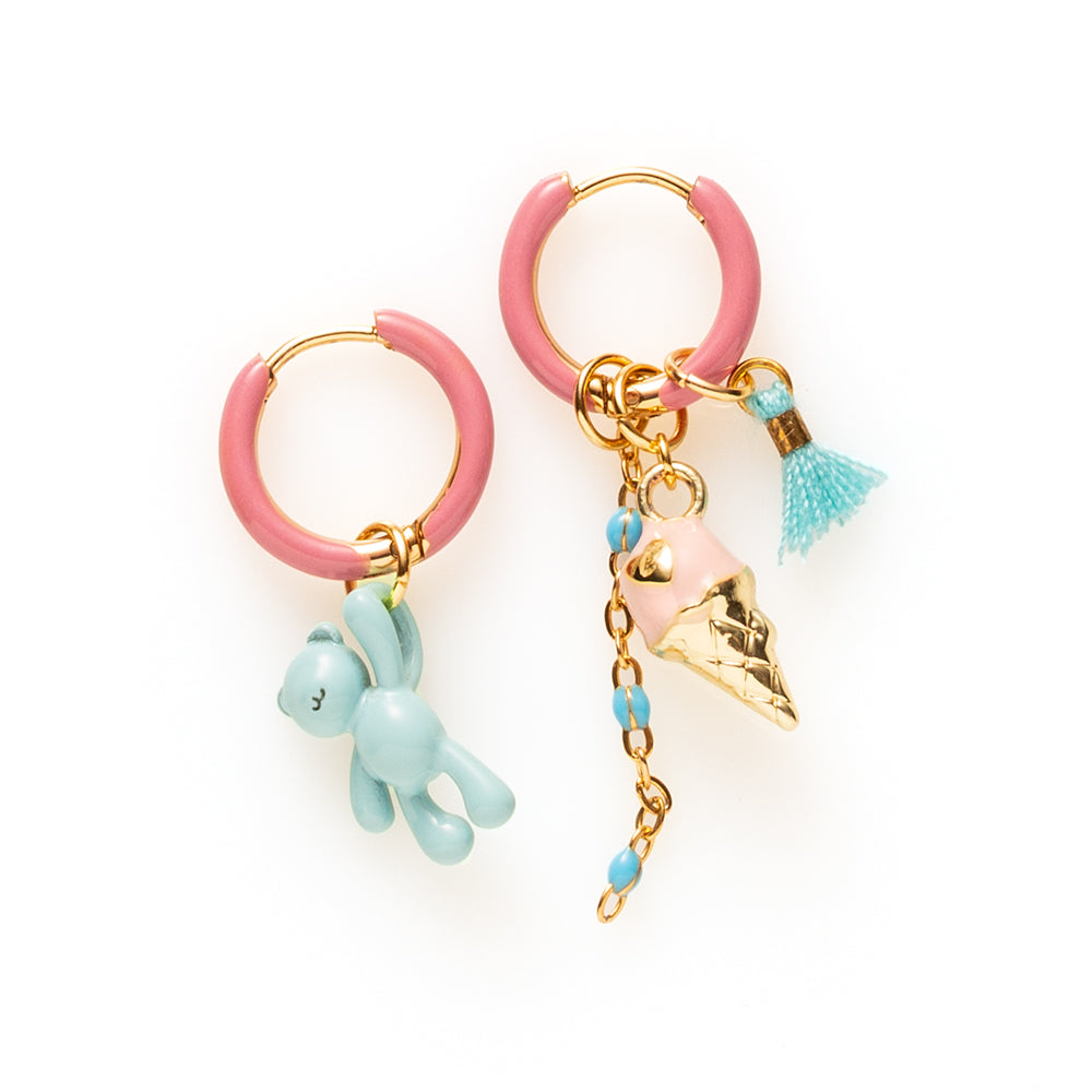 Beertje &amp; IJsje - Oorbellen/Thulian Pink