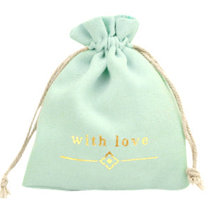 Sieraden zakje - &quot;With Love&quot;- Mint