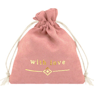 Sieraden zakje - &quot;With Love&quot;- Vintage Pink